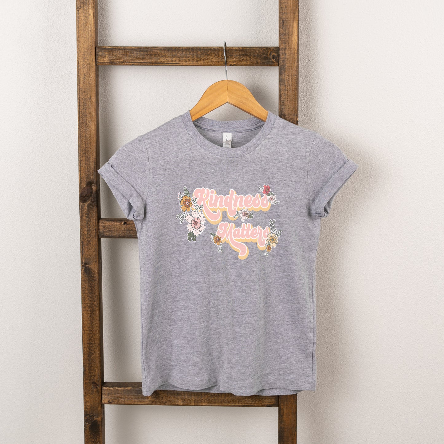 Kindness Matters Floral | Toddler Short Sleeve Crew Neck