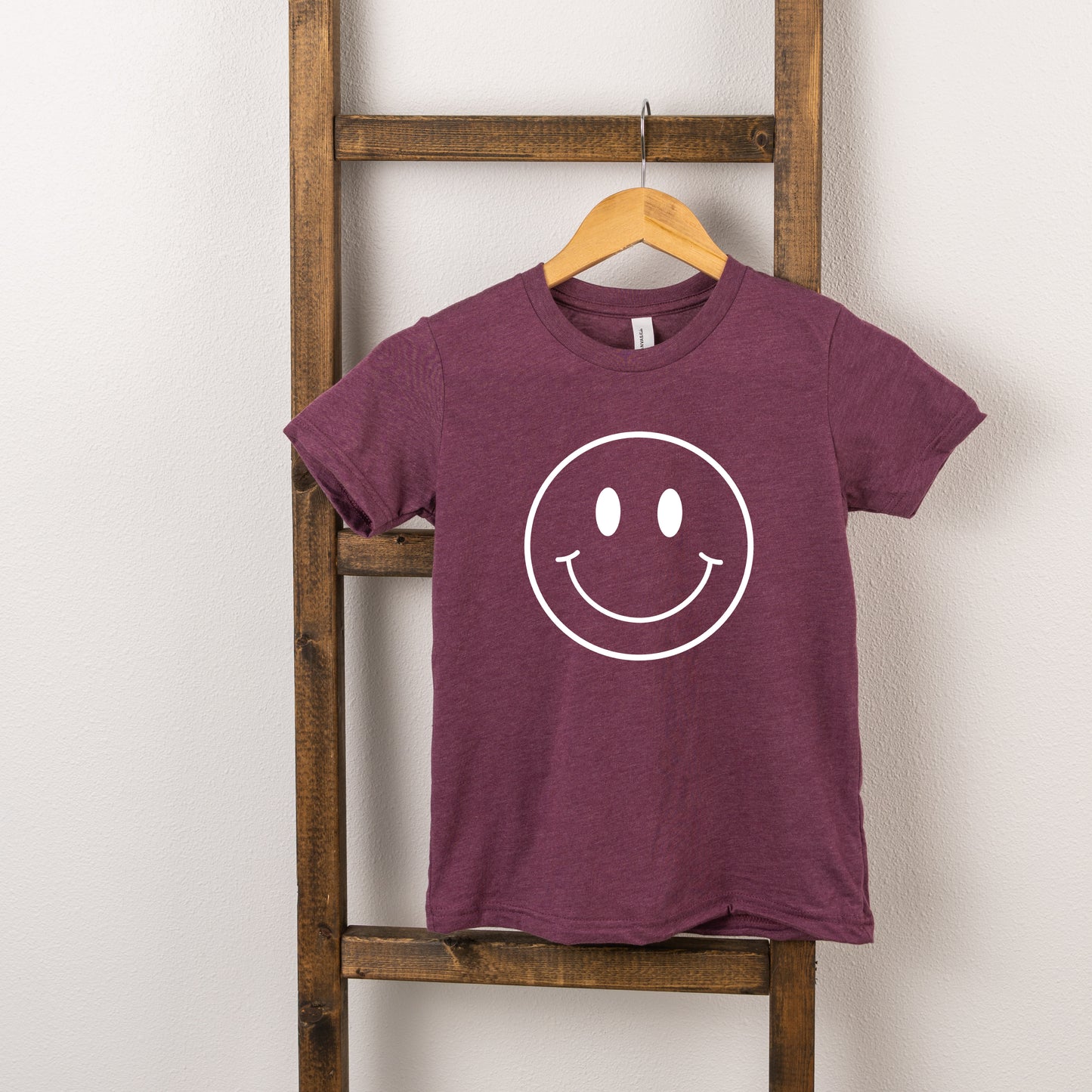 Smiley Face Outline | Toddler Short Sleeve Crew Neck