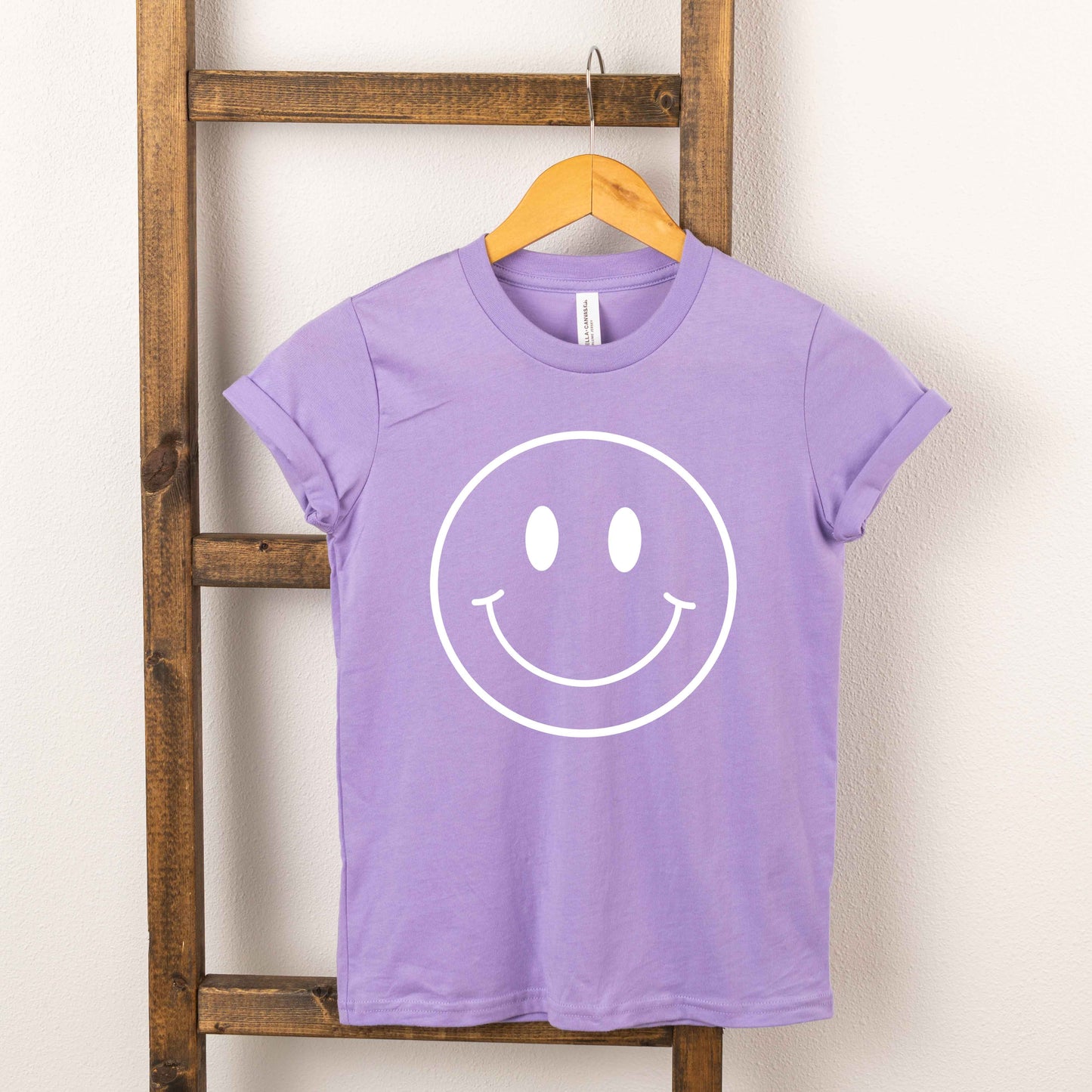 Smiley Face Outline | Youth Short Sleeve Crew Neck