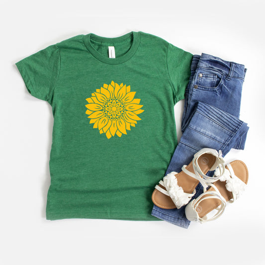 Sunflower Colorful | Youth Short Sleeve Crew Neck