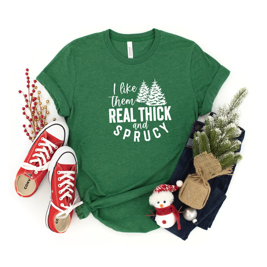 Real Thick And Sprucy | Youth Short Sleeve Crew Neck