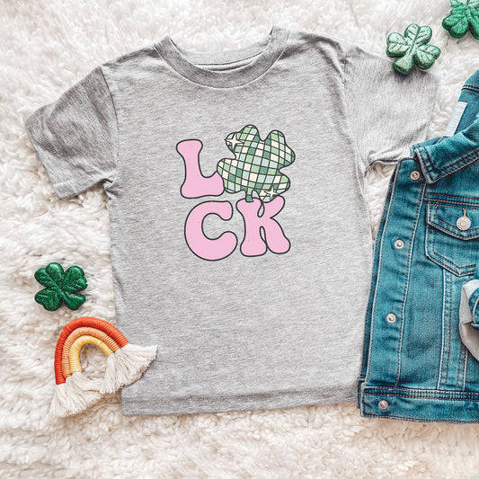 Luck With Shamrock | Toddler Short Sleeve Crew Neck