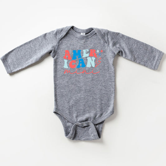 American Mini Lightning Bolt | Baby Long Sleeve Onesie
