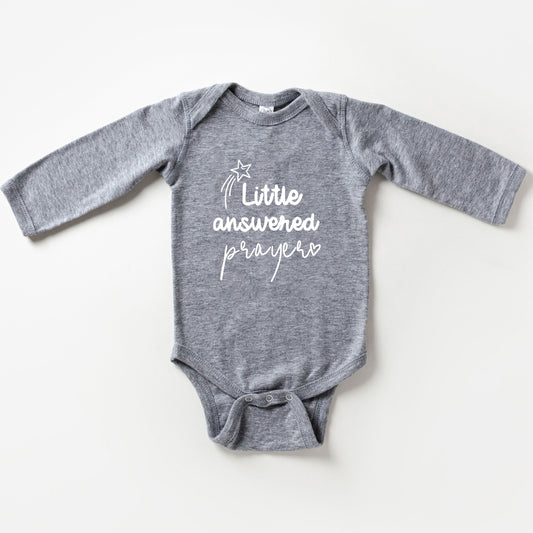 Little Answered Prayer Star | Baby Long Sleeve Onesie