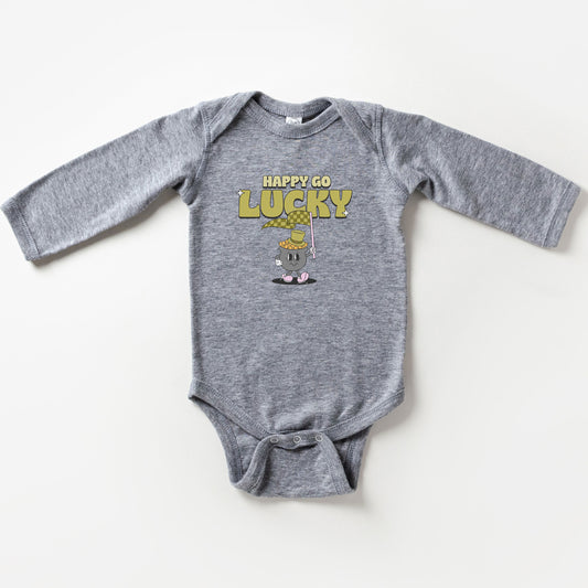 Happy Go Lucky Pot Of Gold | Baby Long Sleeve Onesie