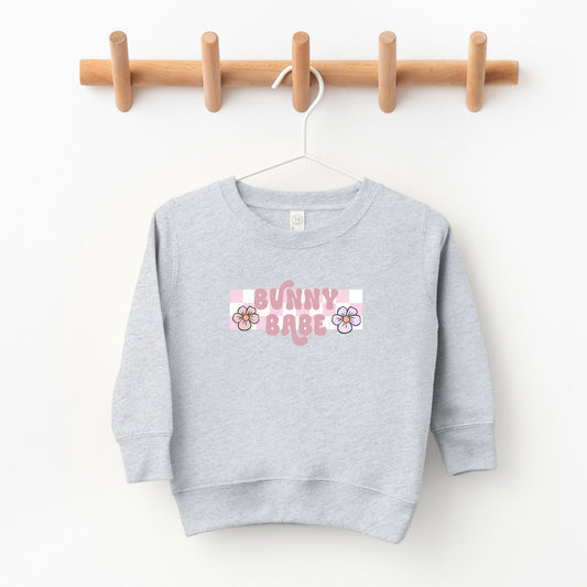 Bunny Babe Flowers | Toddler Sweatshirt