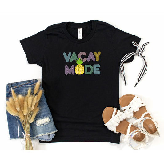 Vacay Mode Pineapple | Youth Short Sleeve Crew Neck