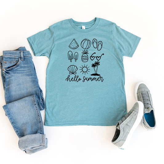 Hello Summer Chart | Youth Short Sleeve Crew Neck