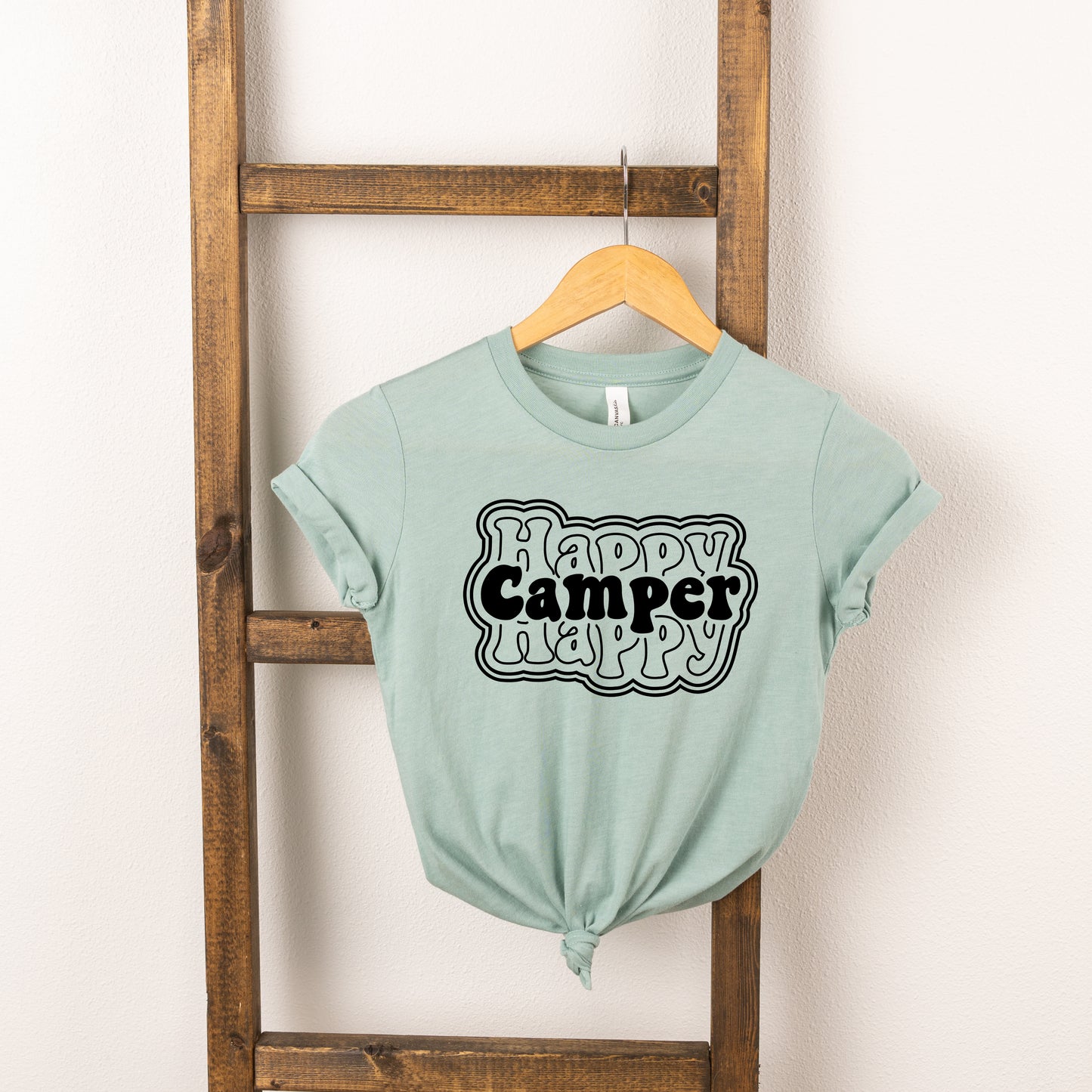 Happy Camper Stacked | Youth Short Sleeve Crew Neck