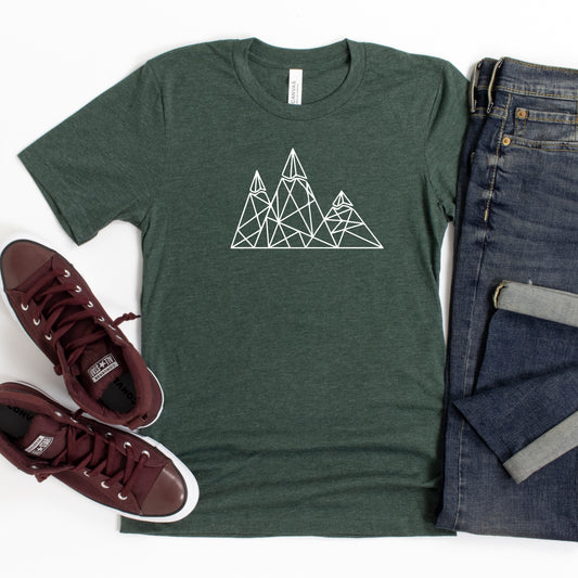 Geometric Mountains | Youth Short Sleeve Crew Neck