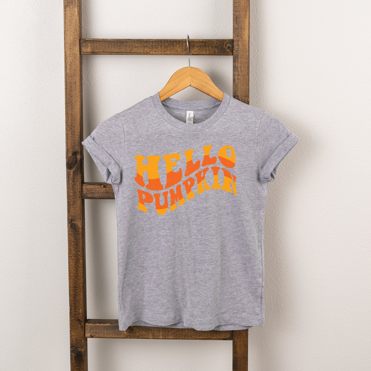 Hello Pumpkin Wavy | Toddler Short Sleeve Crew Neck