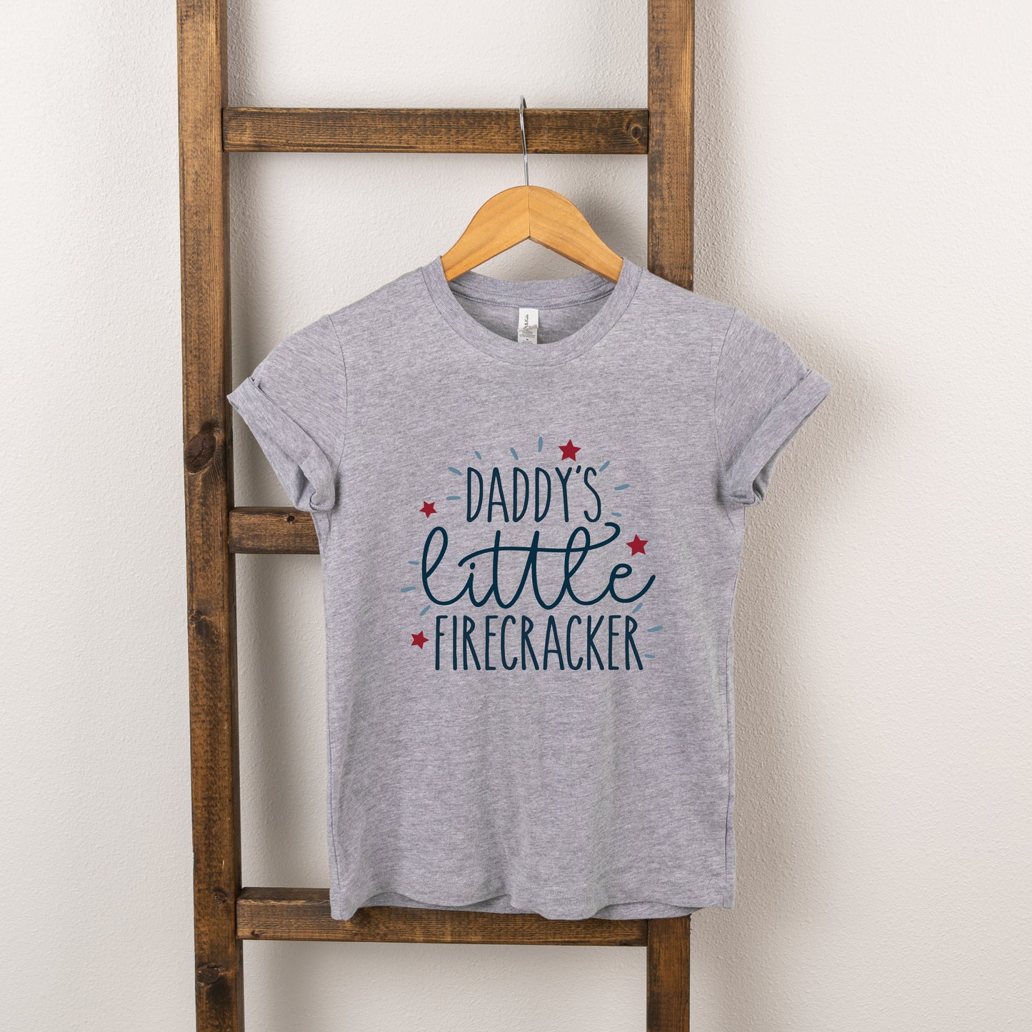 Daddy's Little Firecracker | Toddler Short Sleeve Crew Neck