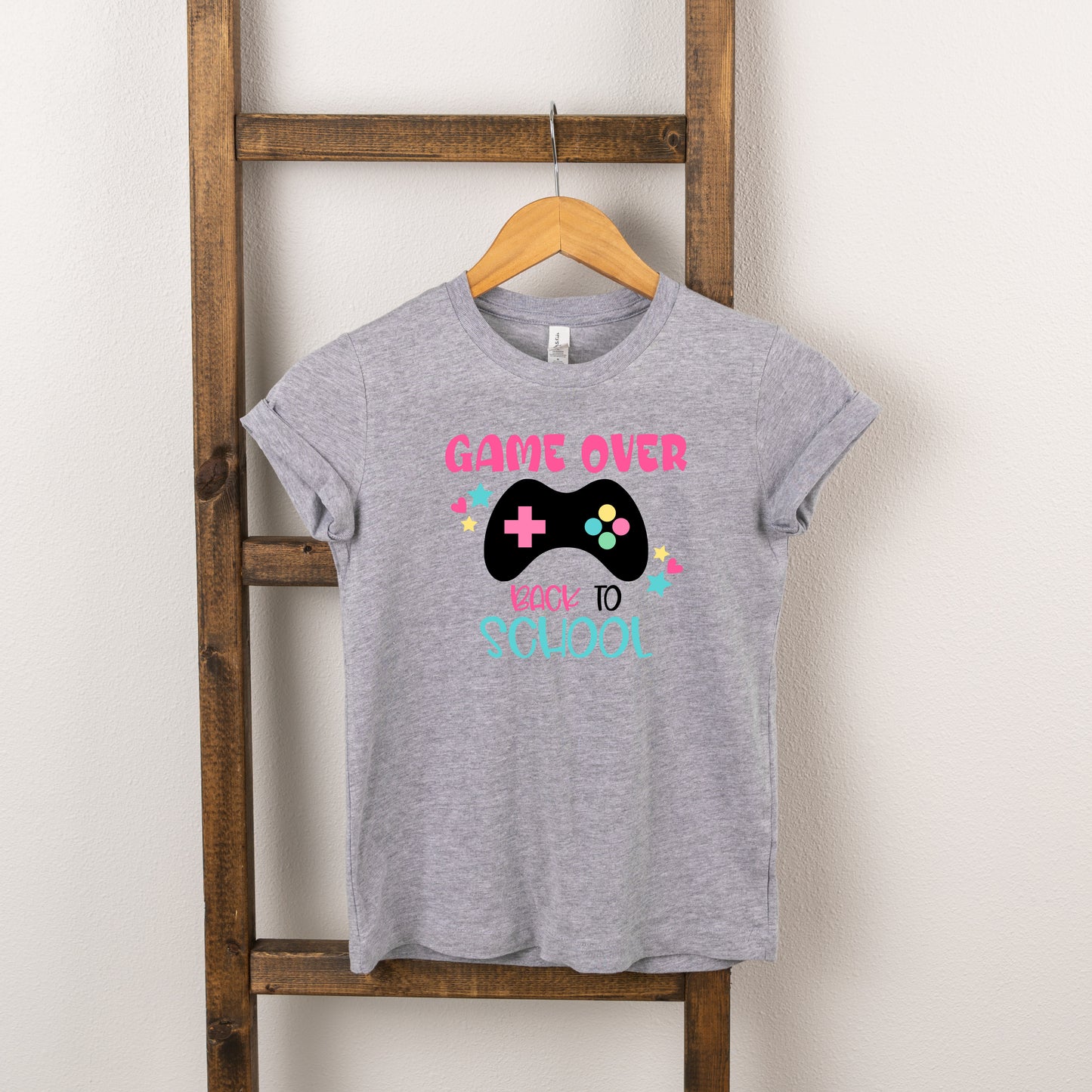 Game Over Back To School | Toddler Short Sleeve Crew Neck