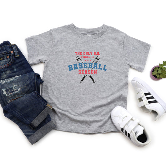 Baseball Season Bats | Toddler Short Sleeve Crew Neck