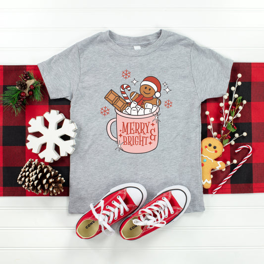 Merry And Bright Mug | Toddler Short Sleeve Crew Neck