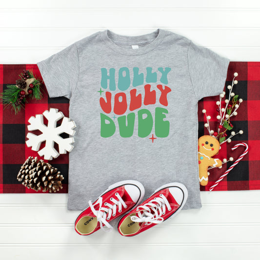 Holly Jolly Dude | Toddler Short Sleeve Crew Neck