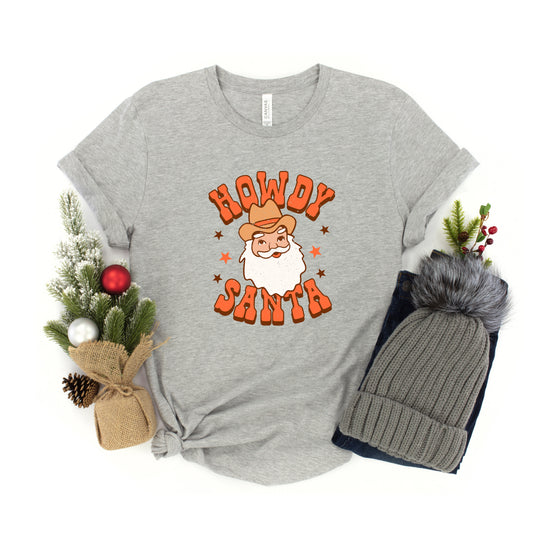 Retro Howdy Santa | Youth Short Sleeve Crew Neck