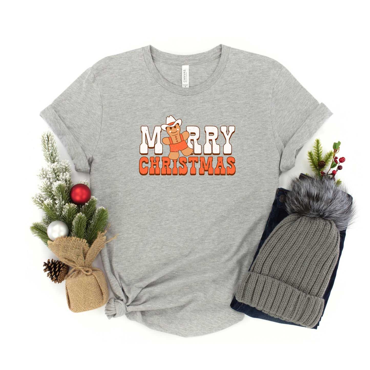 Merry Christmas Gingerbread | Youth Short Sleeve Crew Neck