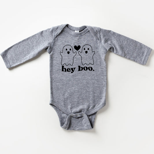 Ghosts Hey Boo | Baby Long Sleeve Onesie