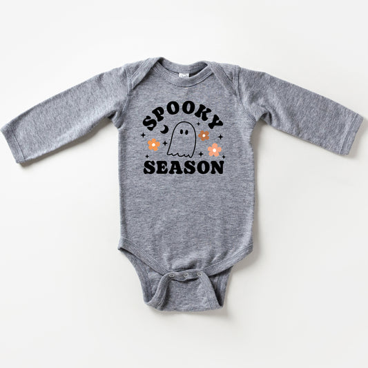 Spooky Season Flowers | Baby Long Sleeve Onesie