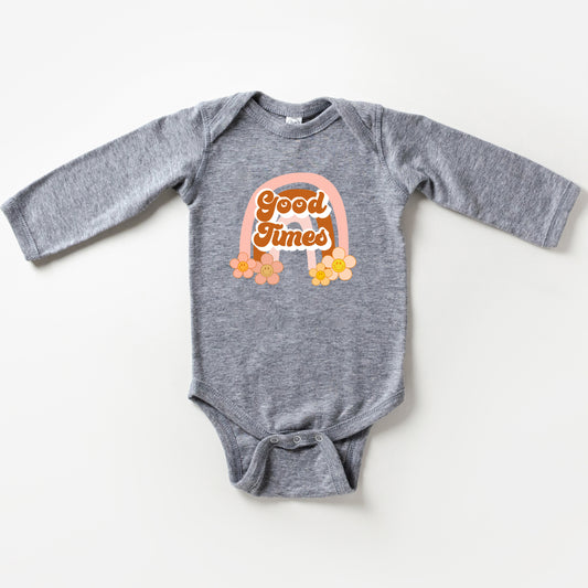 Good Times Rainbow | Baby Long Sleeve Onesie
