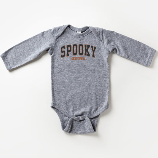 Varsity Spooky Vibes | Baby Long Sleeve Onesie