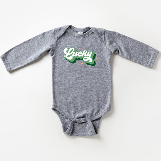 Retro Lucky | Baby Long Sleeve Onesie