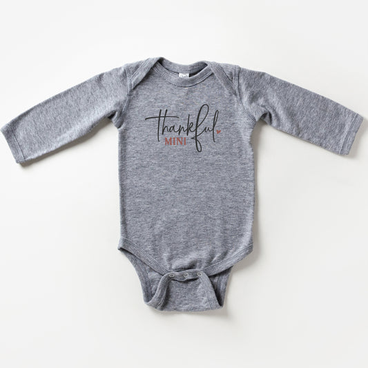 Thankful Mini Heart | Baby Long Sleeve Onesie