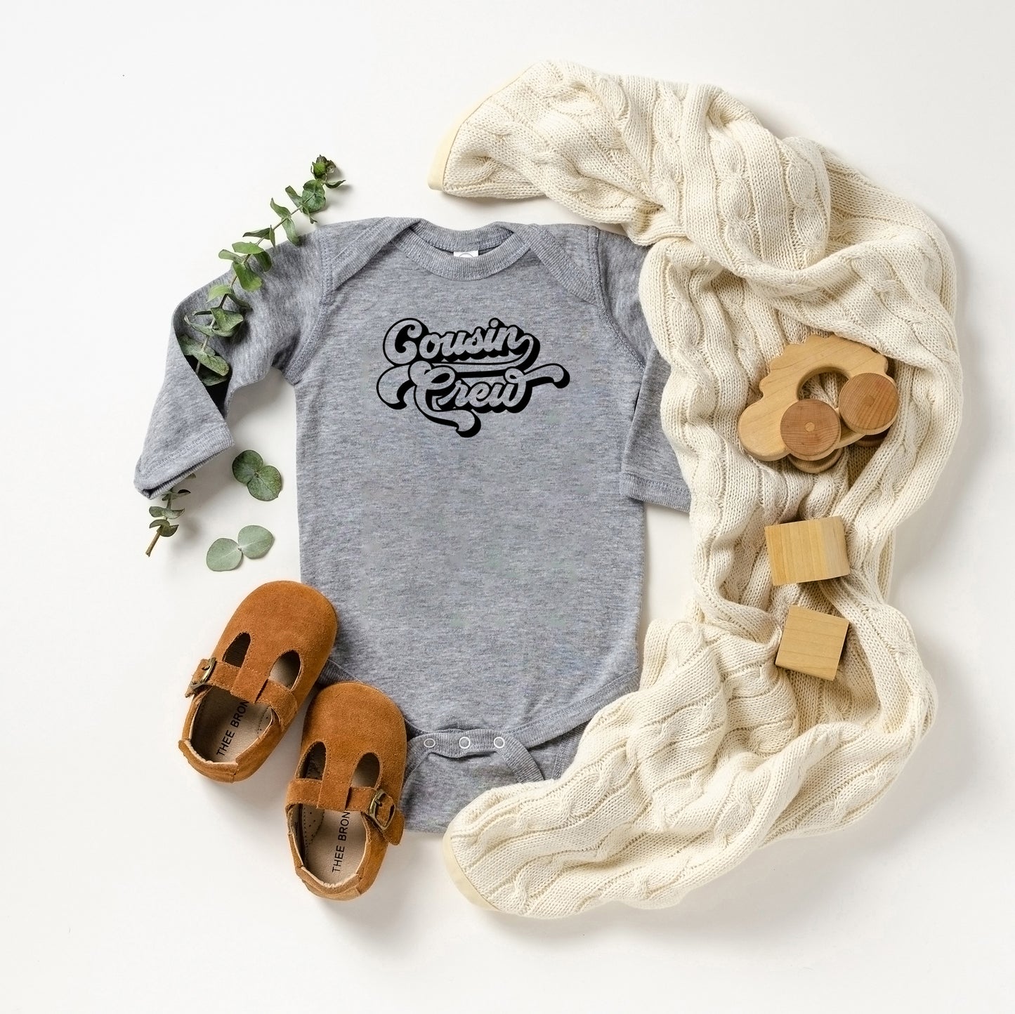 Retro Cousin Crew | Baby Long Sleeve Onesie