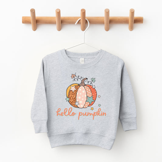 Hello Pumpkin Colorful Stars | Toddler Sweatshirt
