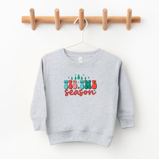 Retro Tis The Season Trees | Toddler Sweatshirt