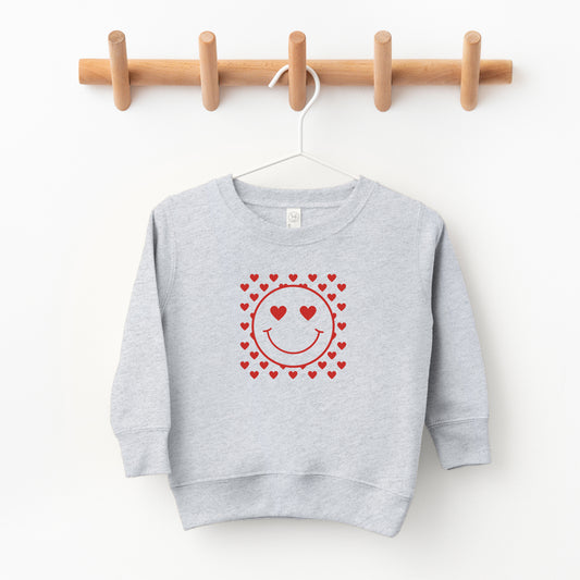 Smiley Face Hearts | Toddler Sweatshirt