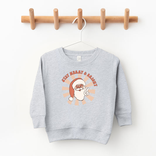 Stay Merry And Bright Santa | Toddler Sweatshirt