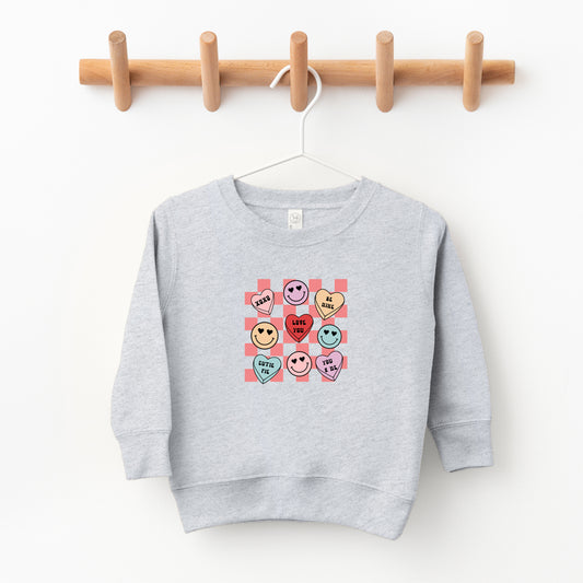 Candy Heart Smile Solid | Toddler Sweatshirt