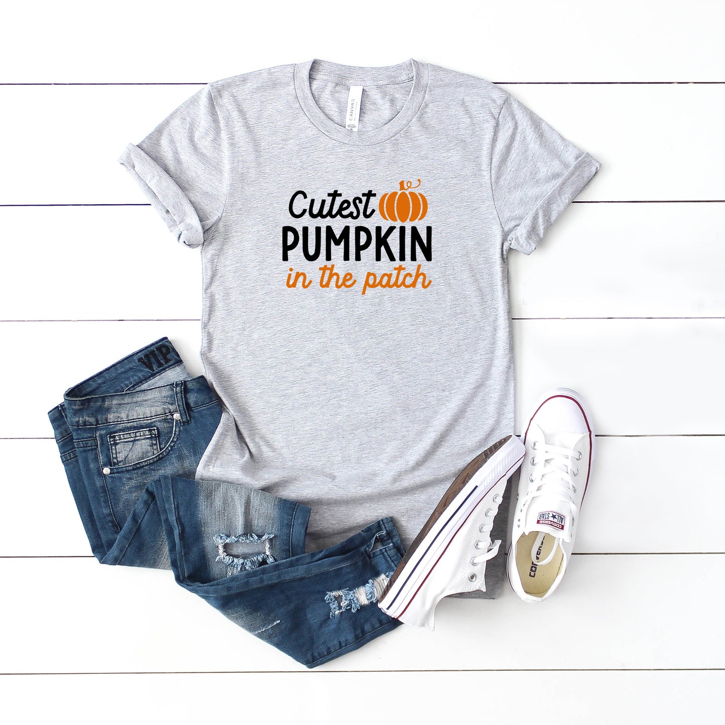Cutest Pumpkin In The Patch Colorful | Youth Short Sleeve Crew Neck