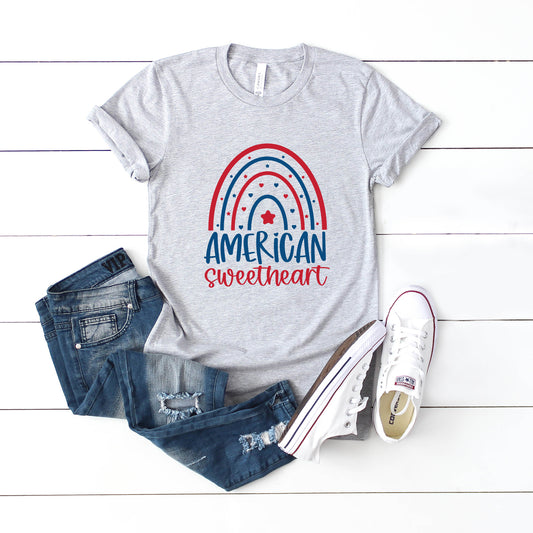 American Sweetheart Rainbow | Toddler Short Sleeve Crew Neck