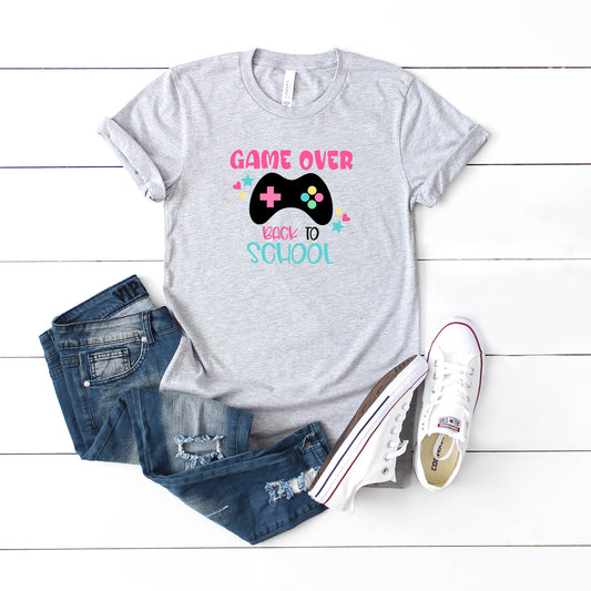 Game Over Back To School | Youth Short Sleeve Crew Neck