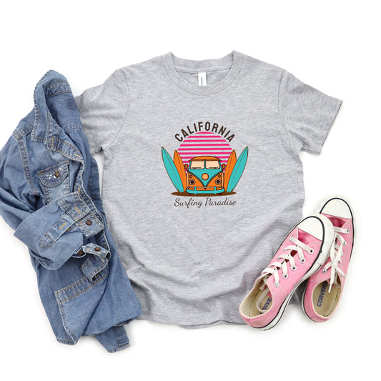 California Surfing Paradise | Youth Short Sleeve Crew Neck