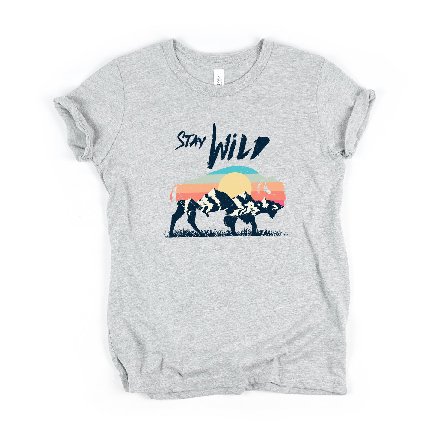 Stay Wild Buffalo | Youth Short Sleeve Crew Neck