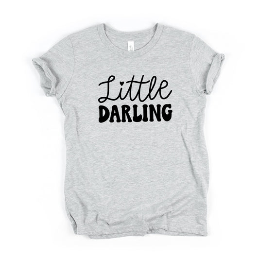 Little Darling Cursive | Youth Short Sleeve Crew Neck
