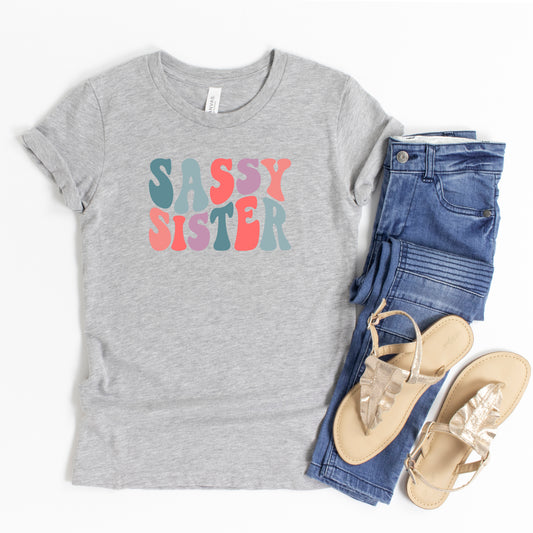 Sassy Sister Wavy | Youth Short Sleeve Crew Neck