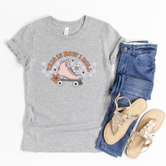 This Is How I Roll Rollerskate | Youth Short Sleeve Crew Neck