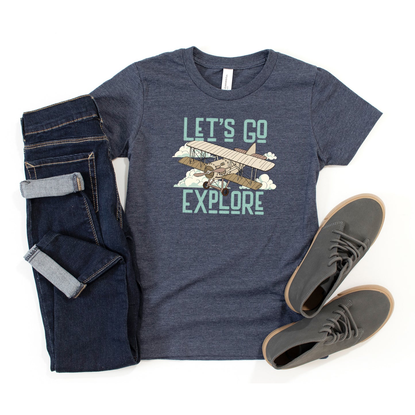 Let's Go Explore | Youth Short Sleeve Crew Neck