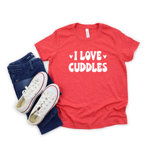 I Love Cuddles | Youth Short Sleeve Crew Neck