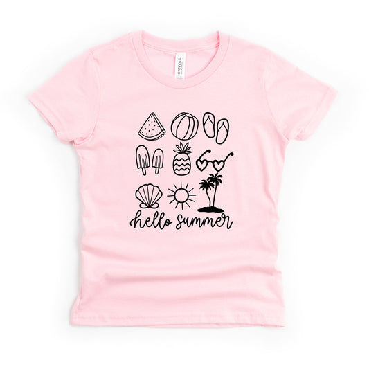 Hello Summer Chart | Youth Short Sleeve Crew Neck