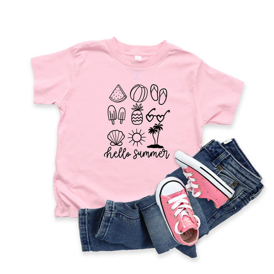 Hello Summer Chart | Toddler Graphic Short Sleeve Tee