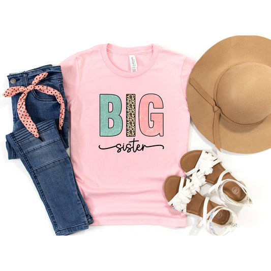 Big Sister Leopard | Youth Short Sleeve Crew Neck