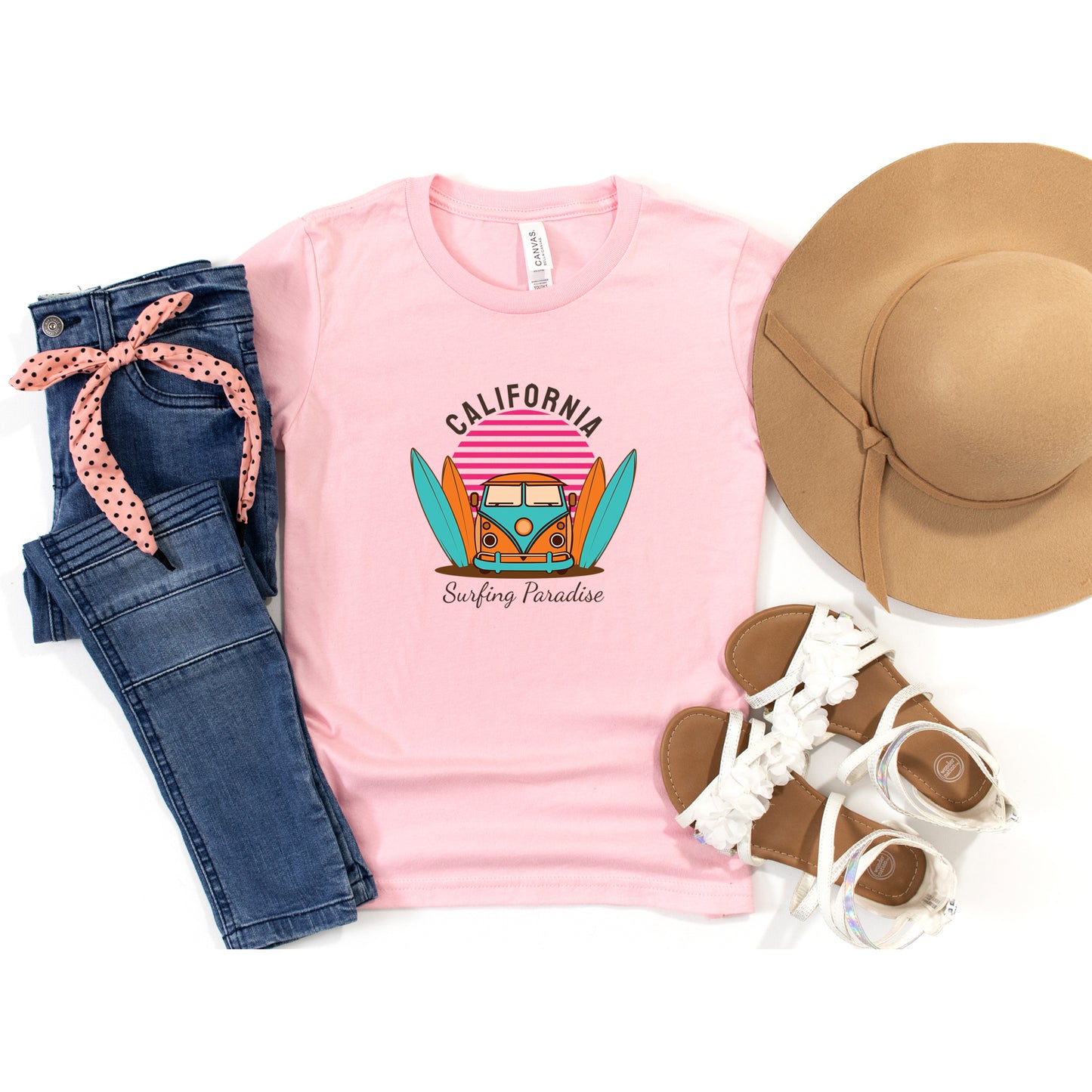 California Surfing Paradise | Youth Short Sleeve Crew Neck