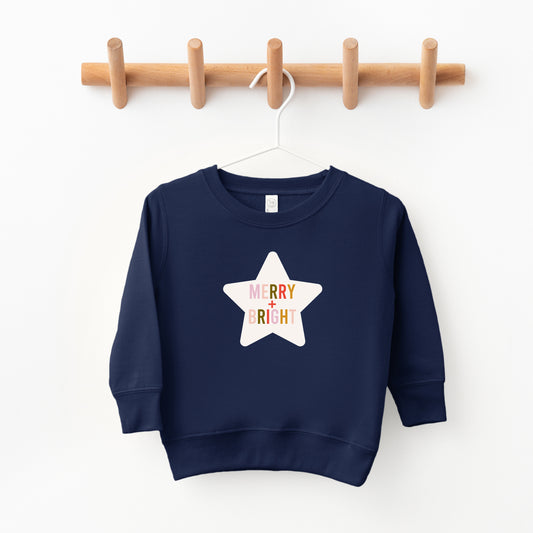 Merry and Bright Star | Toddler Sweatshirt