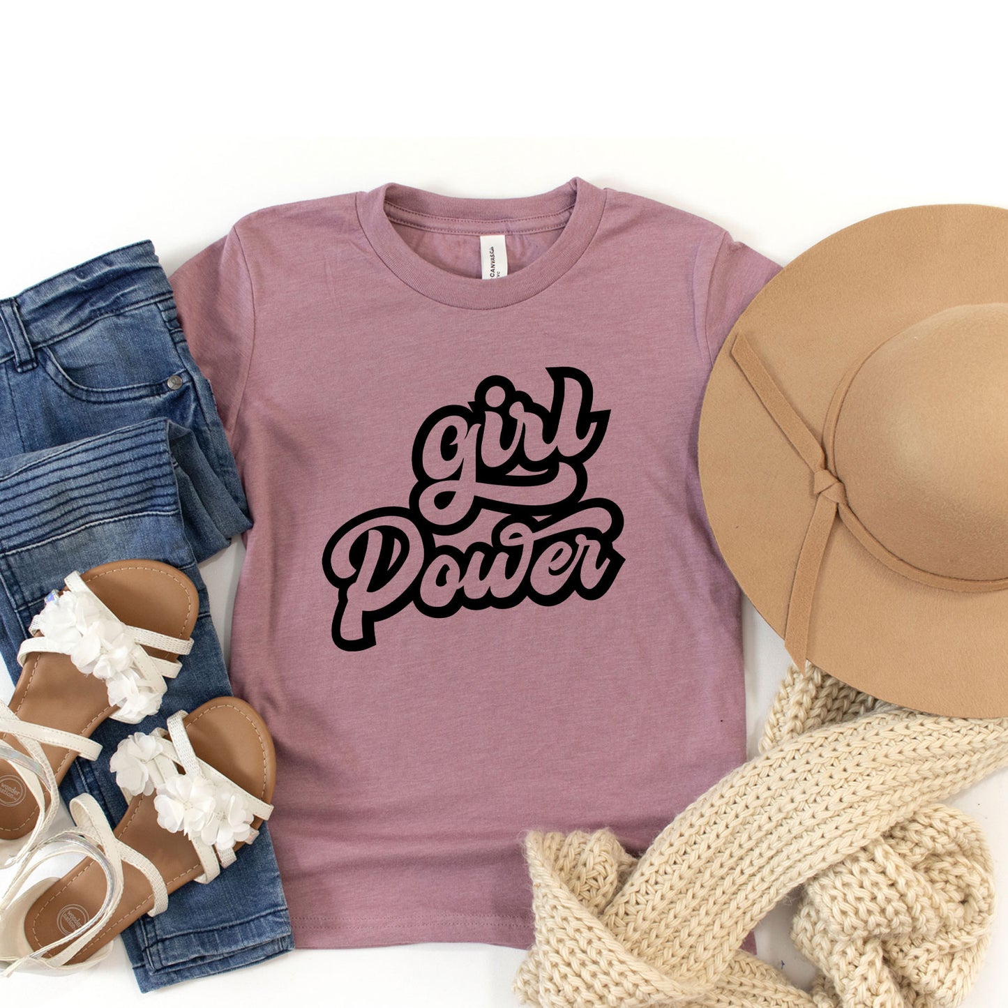 Retro Girl Power | Youth Short Sleeve Crew Neck